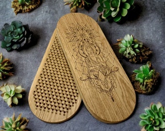 Wooden Sadhu Board with nails for foot massage, Natural wood, Meditation gift, Custom yoga gifts