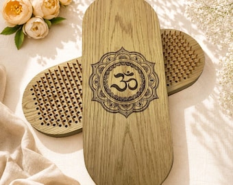 Wooden Sadhu Board with nails for foot massage, Meditation gift, Custom yoga gifts, Sadhu Brett, Board With Nails, Meditation Tools
