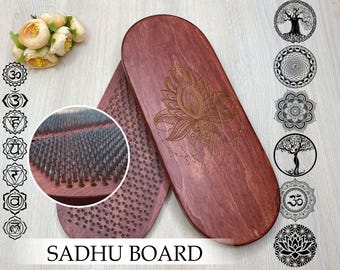 Inexpensive sadhu board, Custom yoga gifts, Meditation gift, Wooden Sadhu Board with nails for foot massage, Yoga women gifts, Budget gift