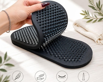 Flexible Sadhu Nail Board for Meditation, 10mm Galvanized Nails, Meditation Tool, Yoga Gift, Acupressure Mat, Sadhu Board Elastic