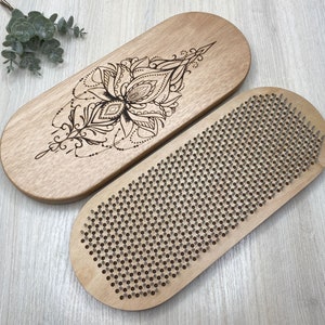 Inexpensive sadhu board, Custom yoga gifts, Meditation gift, Wooden Sadhu Board with nails for foot massage, Yoga women gifts, Budget gift image 4