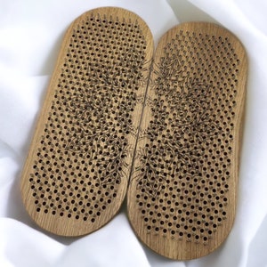 Wooden Sadhu Board with nails for foot massage, Sadhu Brett, Board With Nails, Meditation Tools, Gift for Yogi, Yoga women gifts
