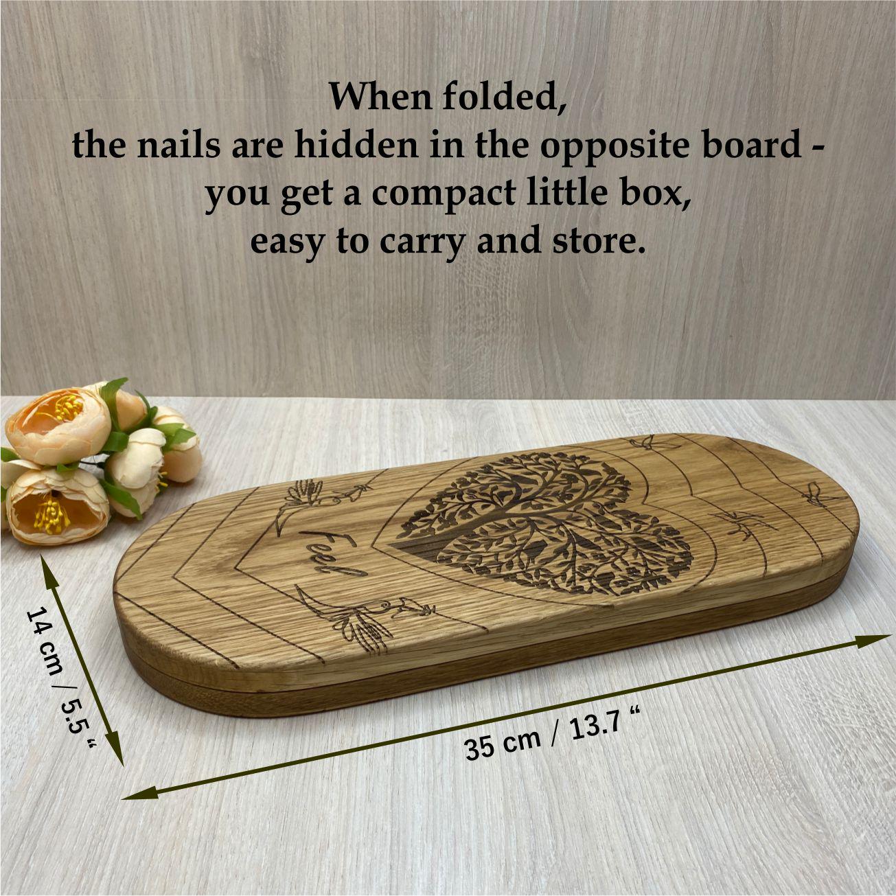 Sadhu Board with Nails, Oak Meditation Board, Tree of Life Love
