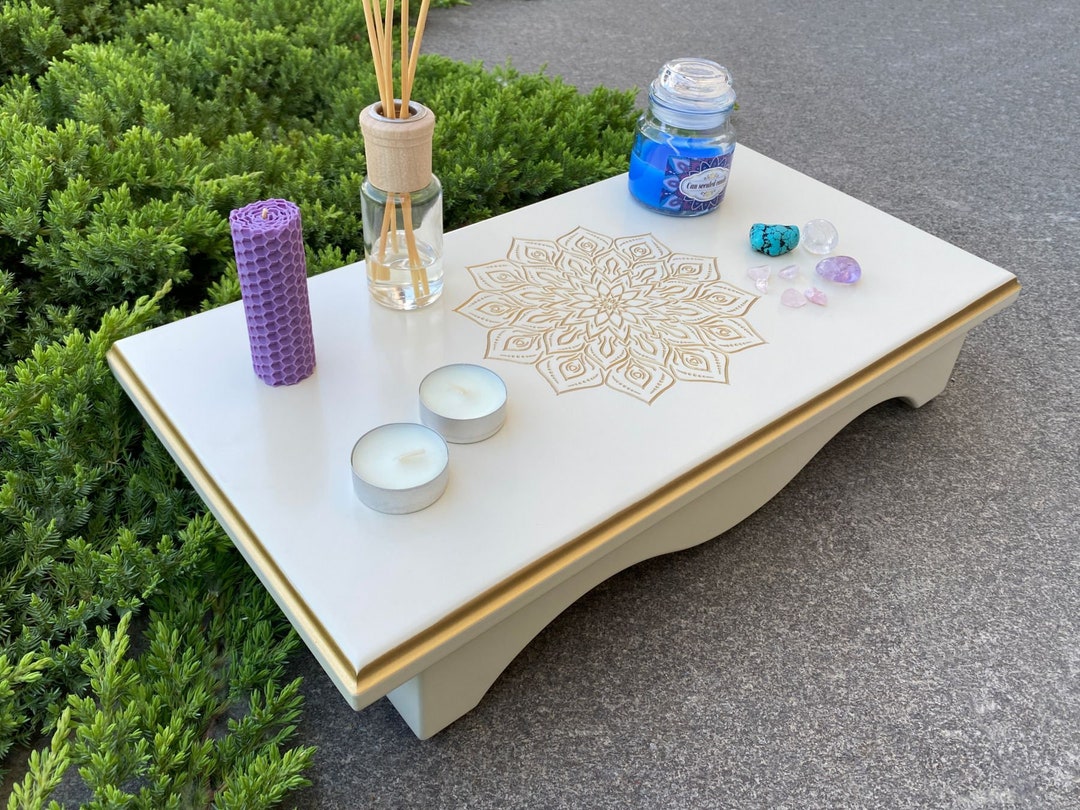 Small Table, Meditation Table, Prayer Table, Meditation Altar, Tea ...