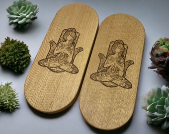 Yoga women gifts, Natural wood, Meditation gift, Custom yoga gifts, Wooden Sadhu Board with nails for foot massage