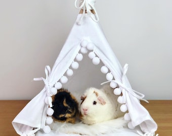 Tipi pour cochon d'Inde, Lit pour cochon d'Inde, Lit pour chinchilla, Tipi pour animal de compagnie, Maison pour cochon d'Inde, Accessoires pour cochon d'Inde, Tipi pour cochon d'Inde, Tente pour petit animal de compagnie