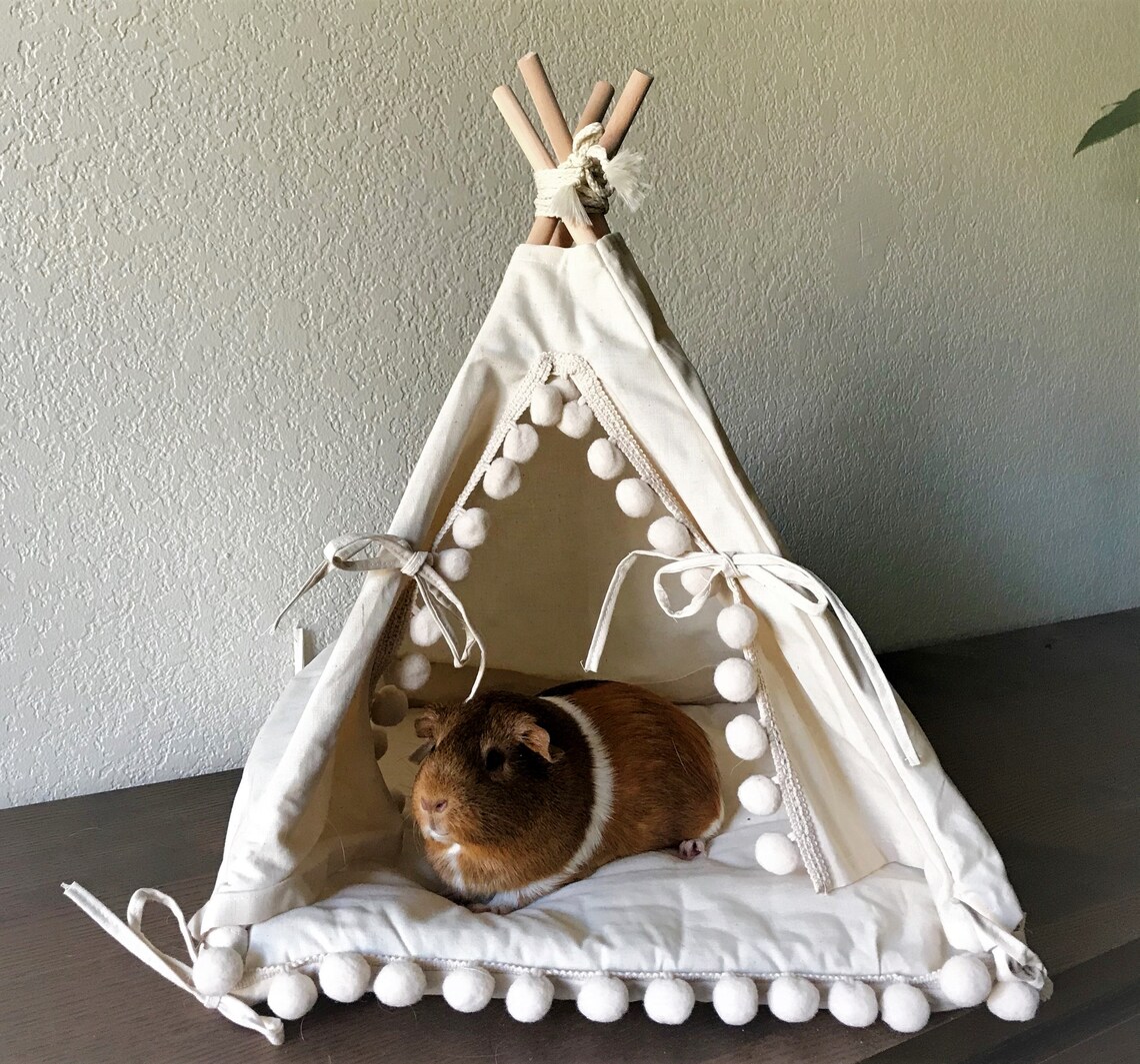Guinea Pig Bed Teepee Chinchilla Hamster House Small Pet Tipi Etsy