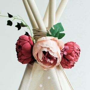 Peony Garland from Artificial Flowers: Boho Teepee Topper