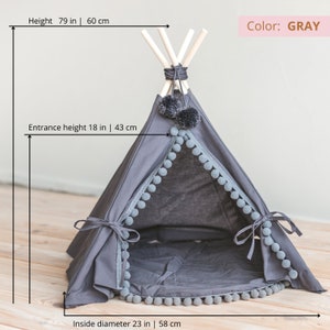 Rabbit House Teepee Canvas Small Pet Bed Bunny Tipi Guinea Pig Tee Pee image 5