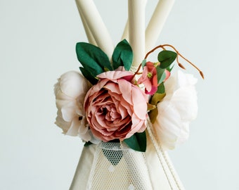 Peony Flower Garland: Boho Pet Teepee Decoration