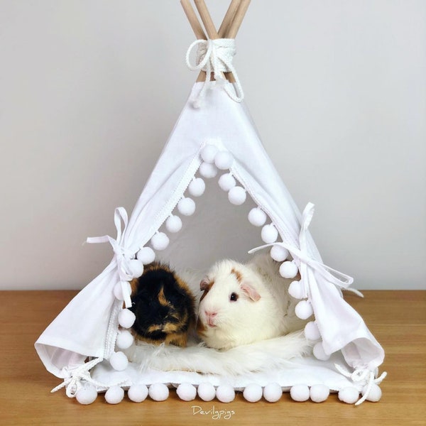 Guinea Pig Teepee, Guinea Pig Bed, Chinchilla Bed, Pet Teepee, Guinea Pig House, Guinea Pig Accessories, Guinea Pig Tipi, Small Pet Tent