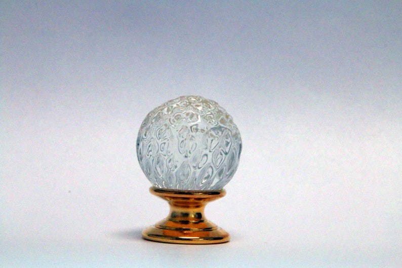 Vintage Murano Glass Golf Ball Knobs & Pulls, Glass Golf Ball