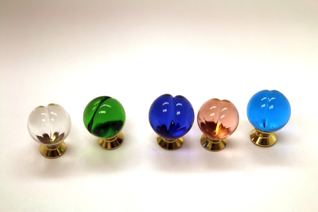 Vintage Murano Glass Sienna Knobs & Pulls, Glass Knob, Vintage