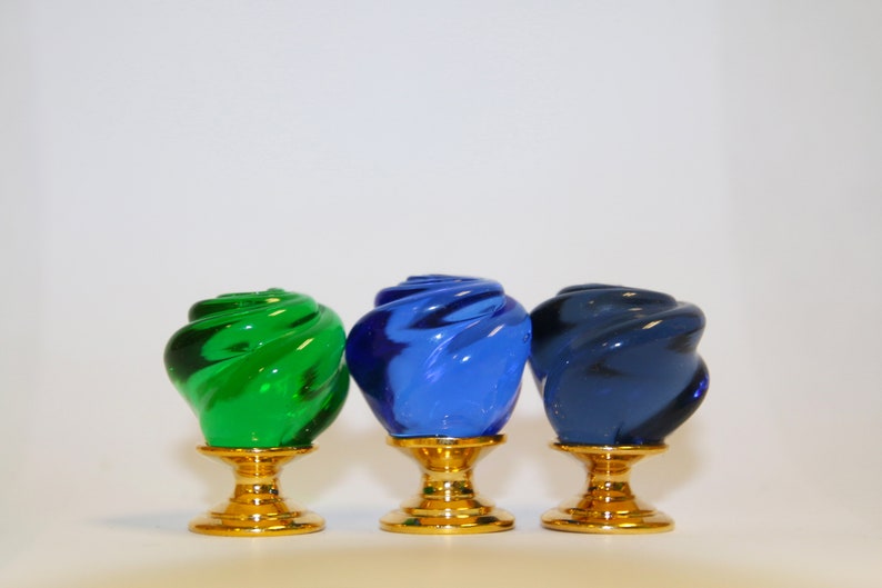 Vintage Murano Glass Rose Knob, Glass Knob, Vintage Knob for