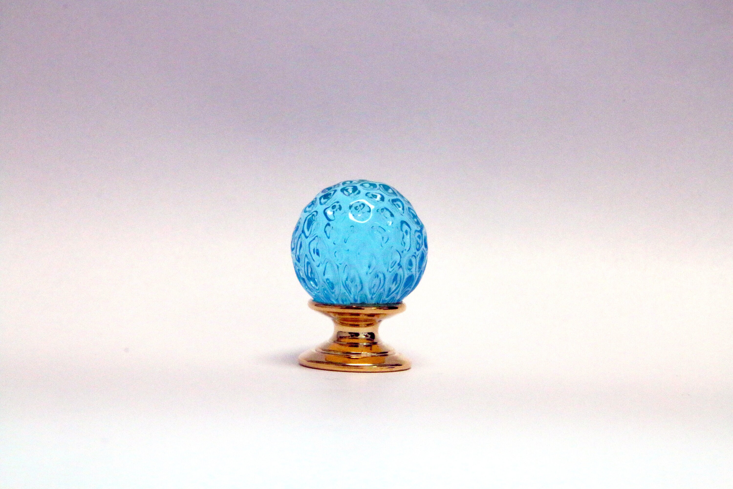 Vintage Murano Glass Golf Ball Knobs & Pulls, Glass Golf Ball