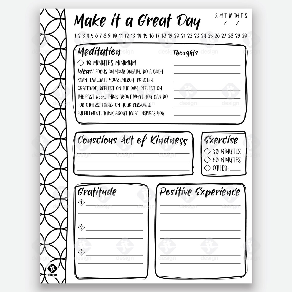 Happiness Advantage Tracker Shawn Achor Lasting Positive Change Positive Habits Chart Goal