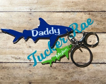 daddy shark keyring