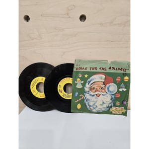 Miscellaneous Lot Of Vintage Children&#39;s Christmas Records *2 w/out Cover Sleeves