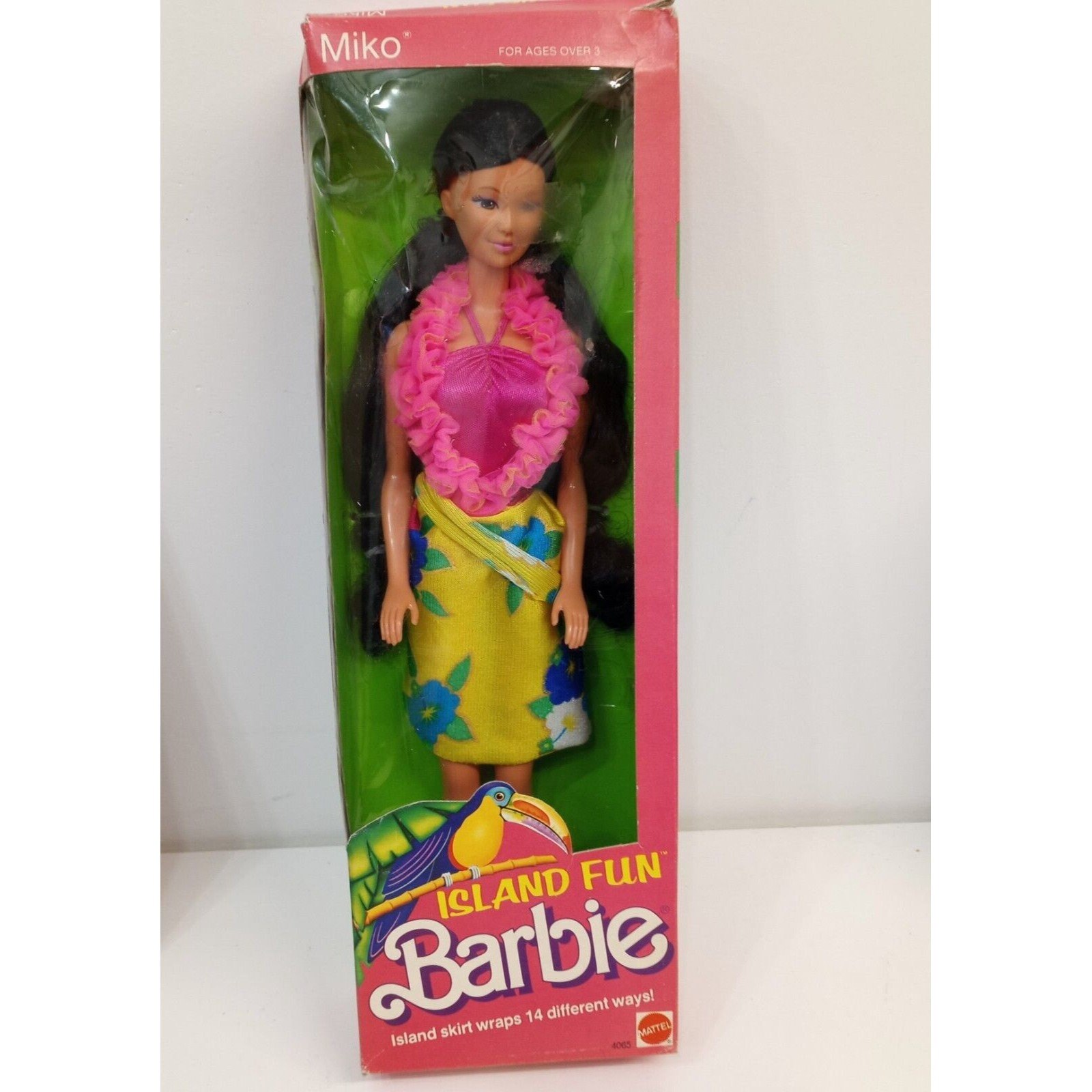 Vintage Island Fun Barbie Doll In Box. Miko.  Lei And  Hawaiian Skirt