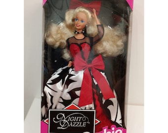 Vintage Night Dazzle Barbie Doll in Box. Blonde Hair Etsy
