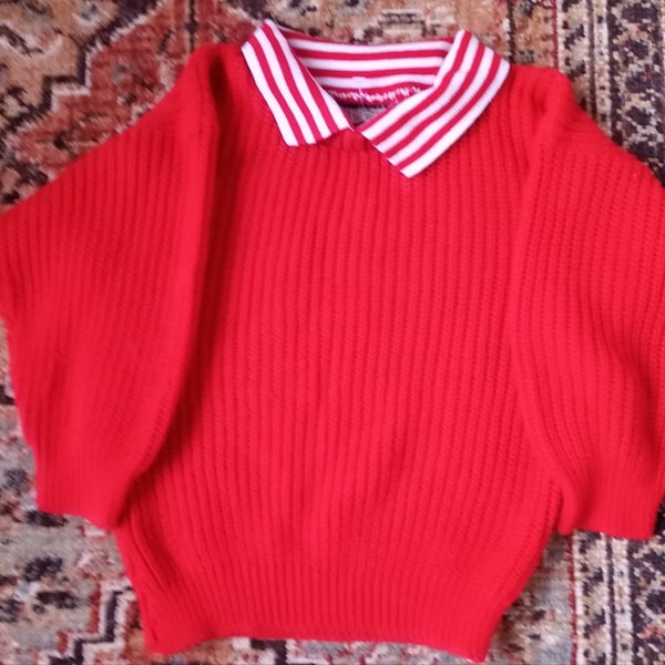 Vintage red sweater. Valentine's Day! 12-18 months. Eco friendly clothing