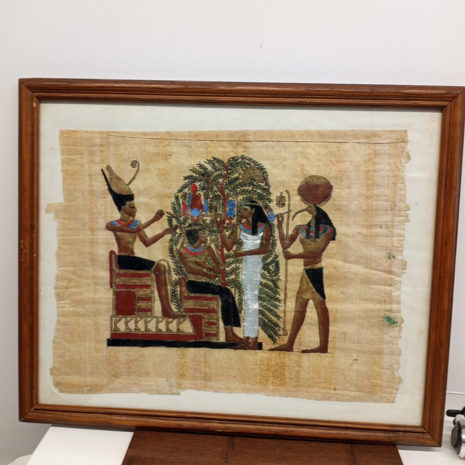 Genuine Papyrus Paper Pre Drawn Egyptian Design Colour Scroll 20x 30cm - 5  Sheet