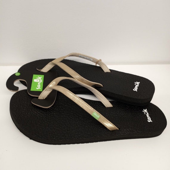 New Sanuk Yoga Spree Comfy Flip Flops Sandals Women's Size 11