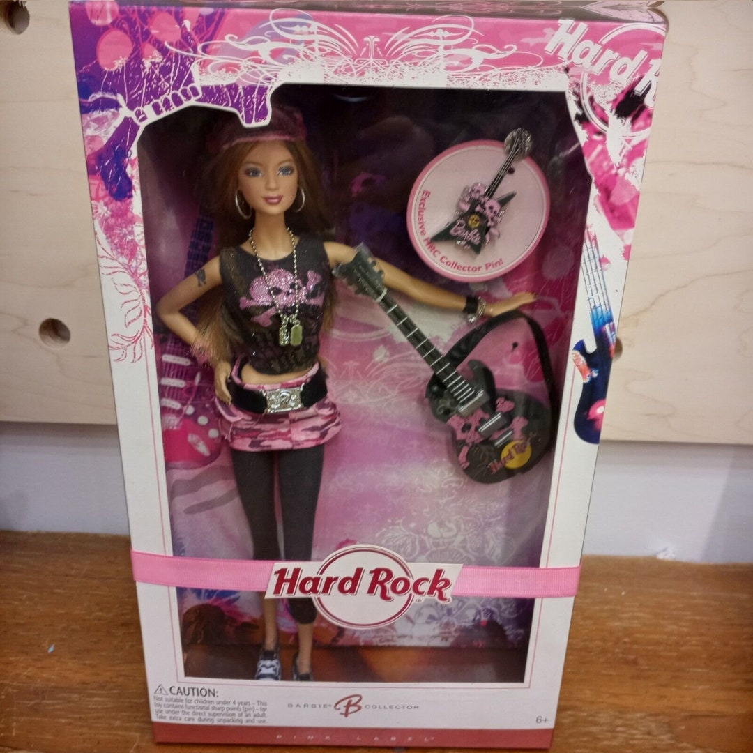 interval Notebook Serie van Hard Rock Cafe Barbie Doll W/ Collectible Pin and Guitar Never - Etsy