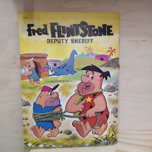 Vintage Fred Flintstone Sheriff Comic Book Barney Rubble