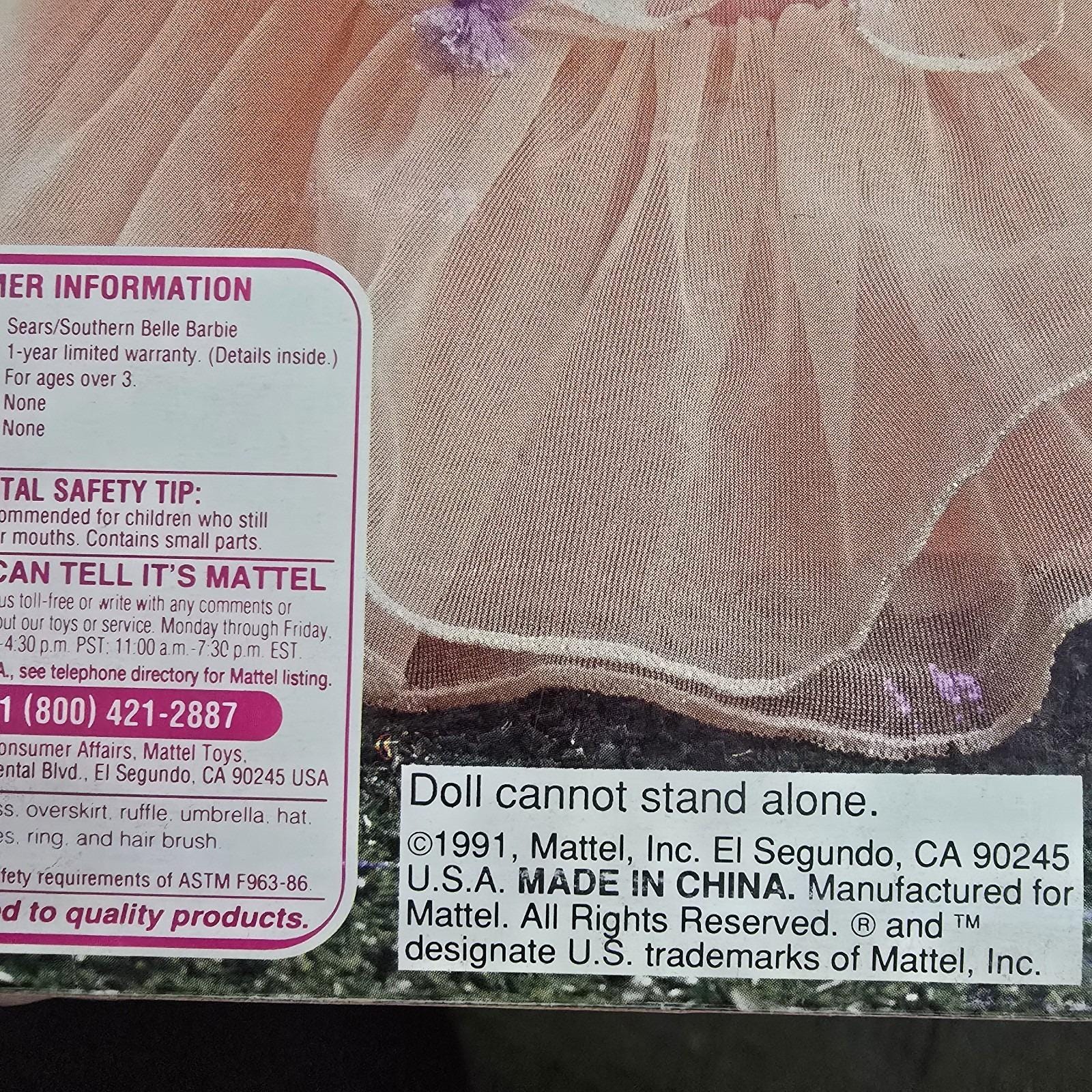 Vintage 1991 Southern Belle Barbie Doll Sears Special Edition 