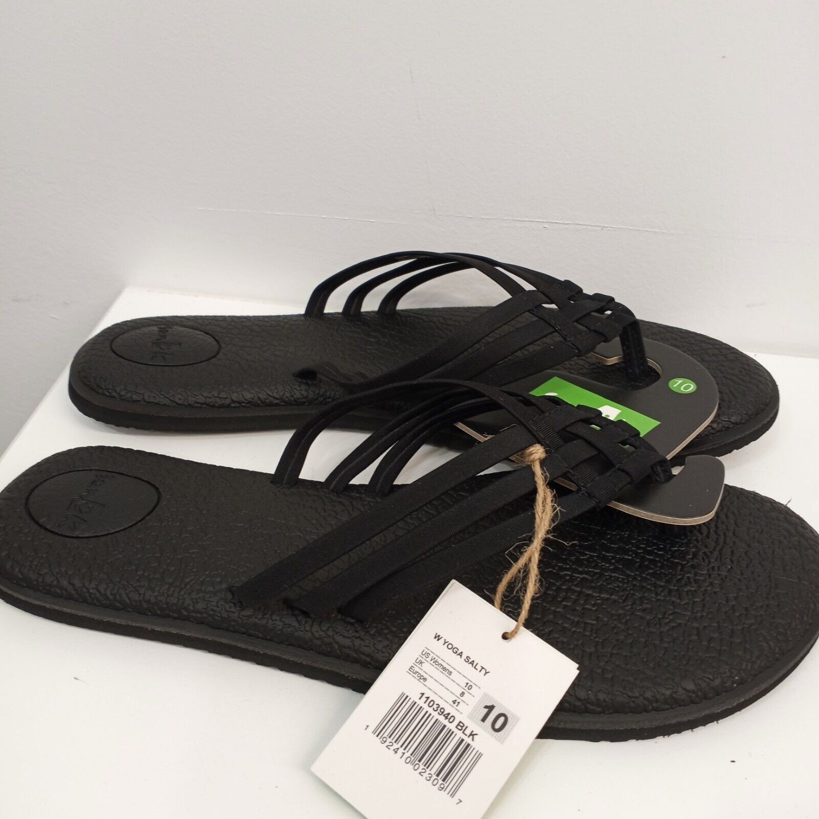 New Sanuk Yoga Mat Criss Cross Flip Flops Sandal Size 10 Great