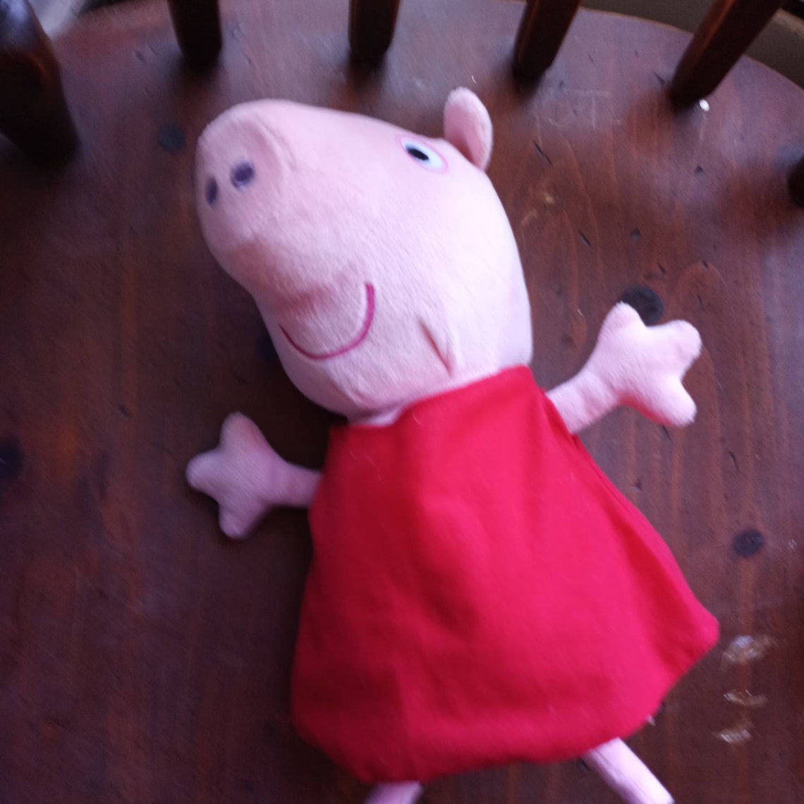 Peppa Pig stuffed animal plush toy. Working Hug N' Oink Etsy