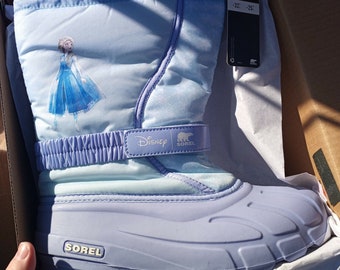 NEW Kids Disney SOREL Frozen Winter Snow Boots.  Snowboots Size 6 youth