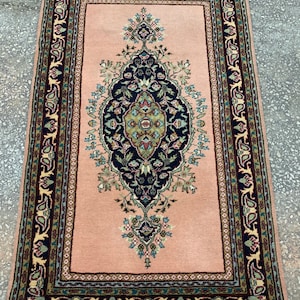 Handmade Wool Original  Konya Ladik Rug 5x3 Feet