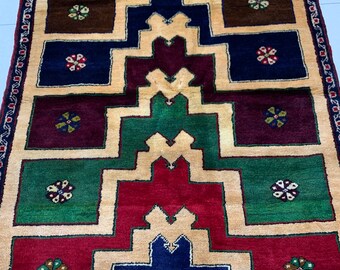 Handmade Pure Wool Original Turkish Prayer Rug,Vintage Rug,Not Used Rug,Turkish Prayer Rug,Natural Handmade Rug,Turkish Area Rug4,4x6,2 Feet