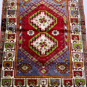 Handmade Pure Wool Anatolian Rug,Natural Handmade Rug,Turkish Area Rug,Geometric Rug,Vintage Rug,Handmade Oriantal Rug,4,4x3,4 Feet