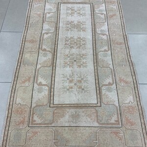 Handmade Original Vintage Milas Rug,Turkish Vintage Rug,Handmade Pastel Vintage Rug,Anatolian Vintage Rug,Natural Vintage Rug,4x7 Feet