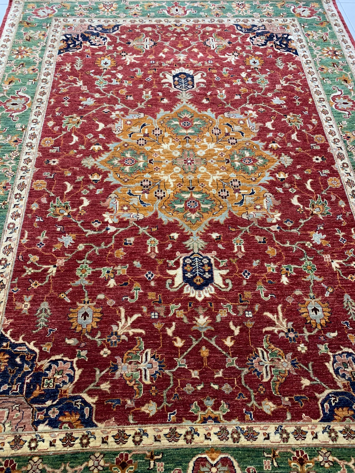 Handmade Vegetable Dyed Ousak Rug handmade Turkish Etsy