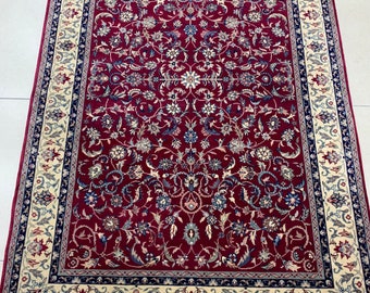 Handmade Fine Merino Wool  Serpme Rug,Turkish Rug,Area Rug,Classic Rug,Hand knotted fine rug,Red rug,ottoman rug, 5,8 x 3,9 Feet