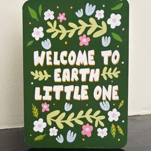 Carte de naissance non sexiste - Carte de vœux faite main sur le thème de la nature avec enveloppe - Carte de bienvenue de bébé illustrée