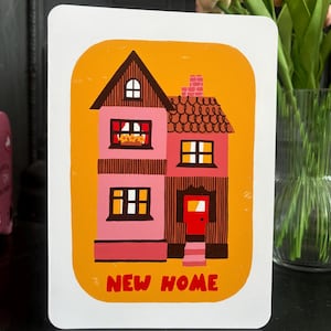 Handmade New Home Card: Funky Housewarming Congrats