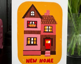 Handgemachte New Home Card Grußkarte