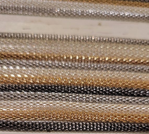 Chic Tri-Tone Mesh Statement Cuff Bracelets with … - image 4