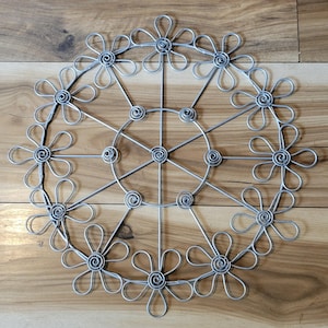 Wire Flower Shaped Cooling Rack Trivet - 15&quot;