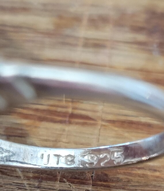 Sterling Silver Pink Peach Conch Shell Cabochon R… - image 5