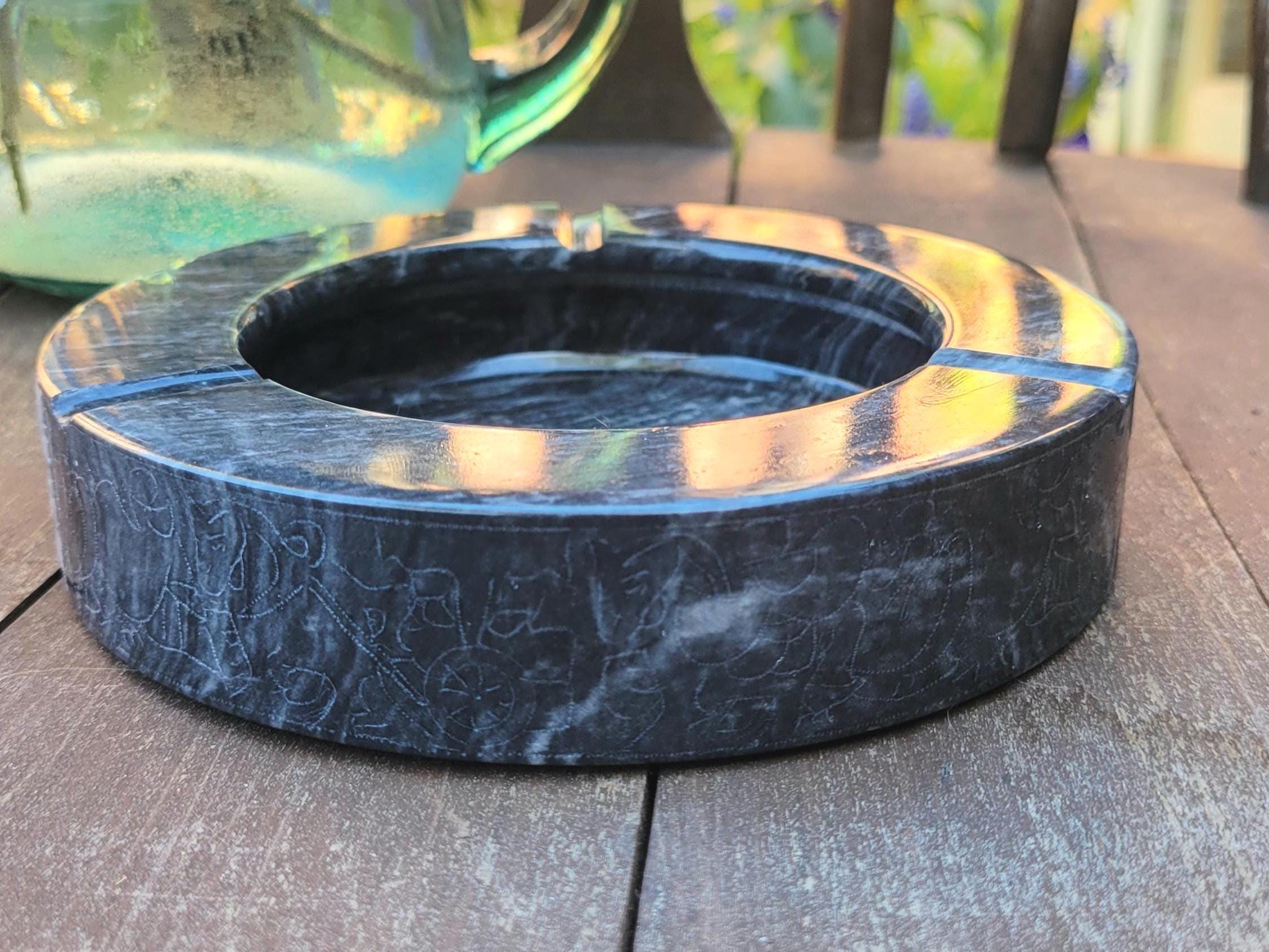 Vintage Marble Ashtray - Etsy