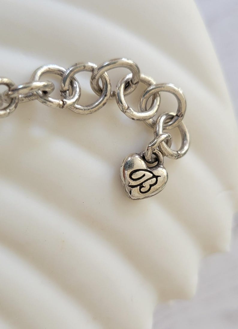 Brighton Silver Plated Black Glass Panel Link Bracelet, Adjustable Statement Cuff bild 4