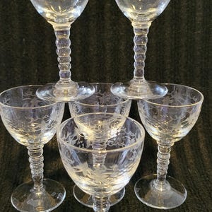Antique Glasses With Grape Vines - Etsy