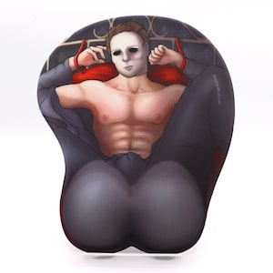 Michael Myers Mousepad | "Weenerlicious Myers" | Dead by Daylight Oppai 3D Mousepad with Wrist Rest