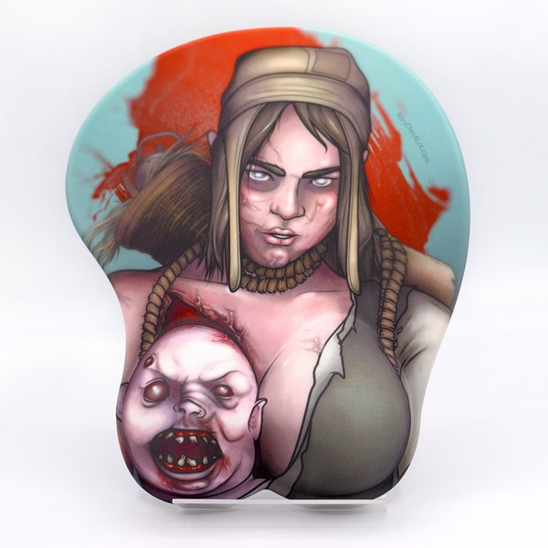 The Twins Mousepad | "Boobalicious Twins" | Dead by Daylight Oppai 3D Mousepad with Wrist Rest